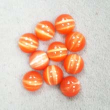 10MM ROUND CABOCHON CATS EYE ORANGE(10PCS/BAG)